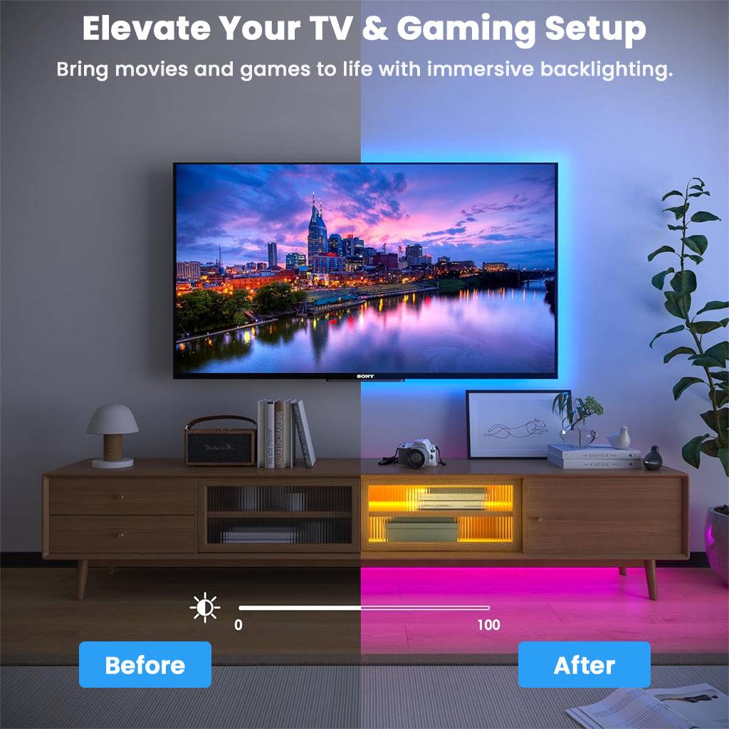 5m RGBIC LED Strip Lights 5V with Smart Controller Adaptor - Image 10