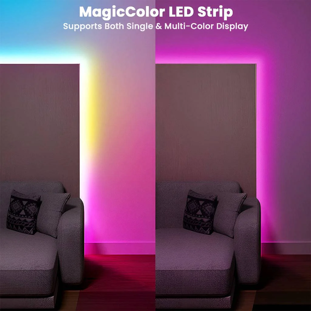 5m RGBIC LED Strip Lights 5V with Smart Controller Adaptor - Image 7