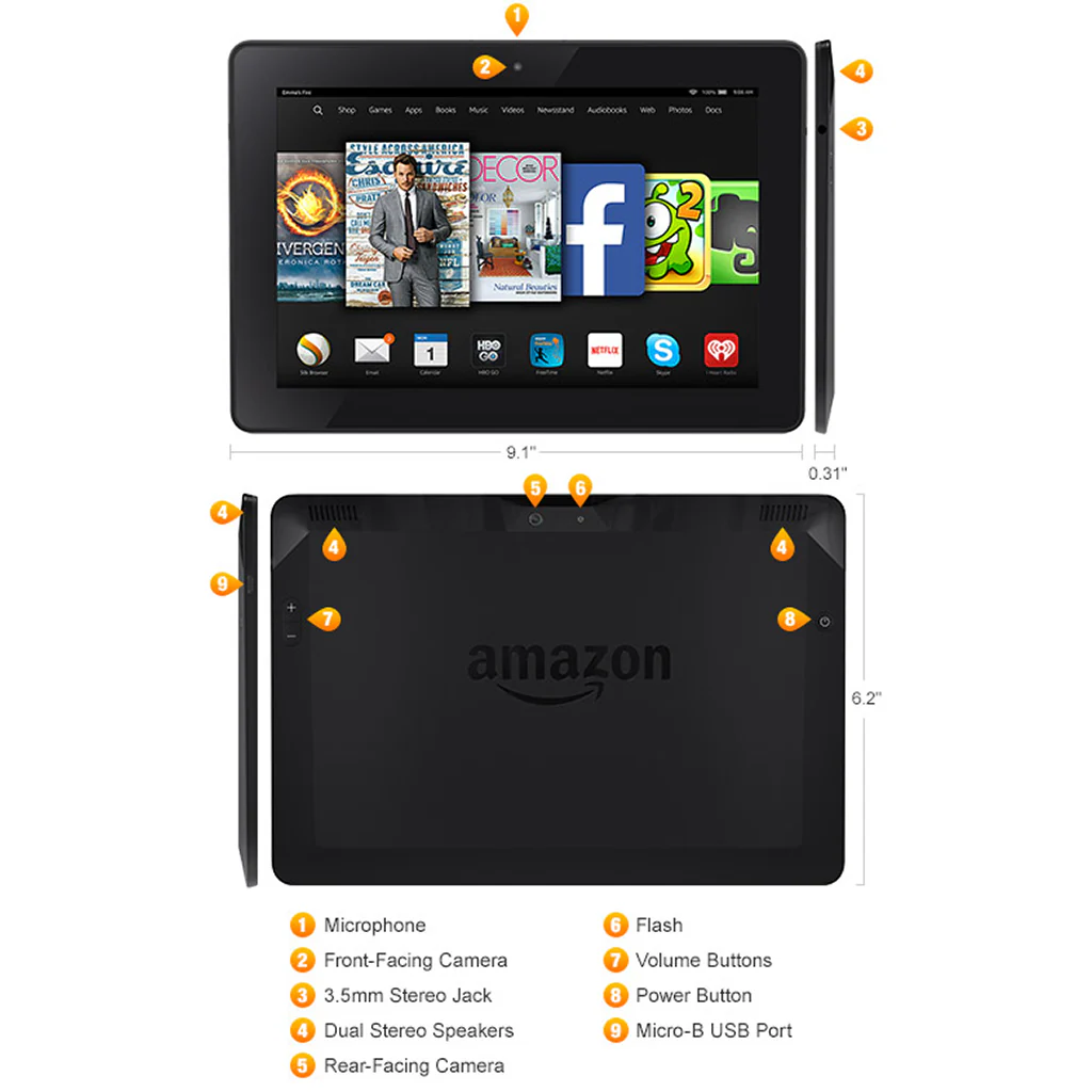 Amazon - Fire HDX 8.9 Tablet (4th Gen) - Image 7