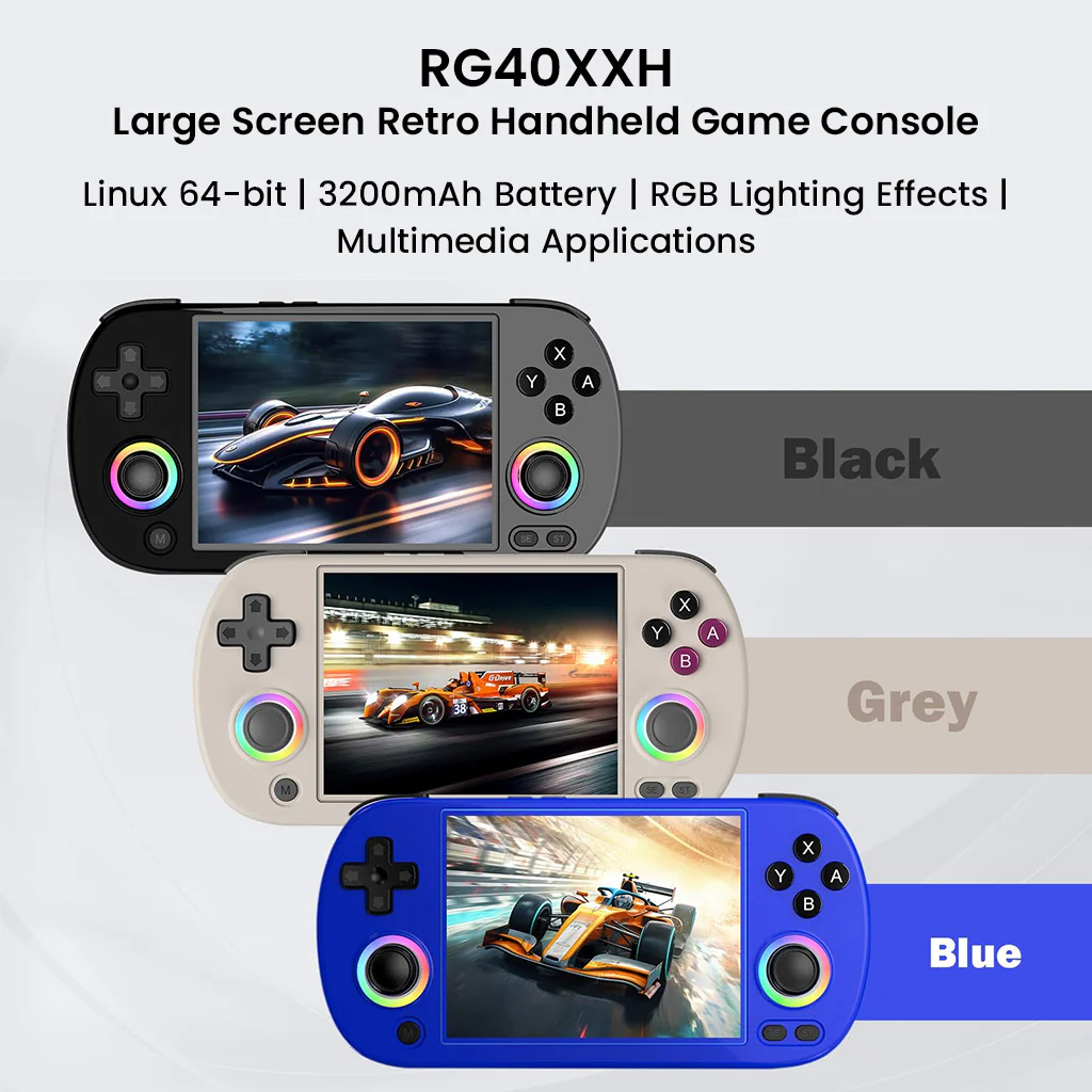 ANBERNIC- RG40XX H 4.0 inch Handheld Game Console with 30+ Emulators - Image 5