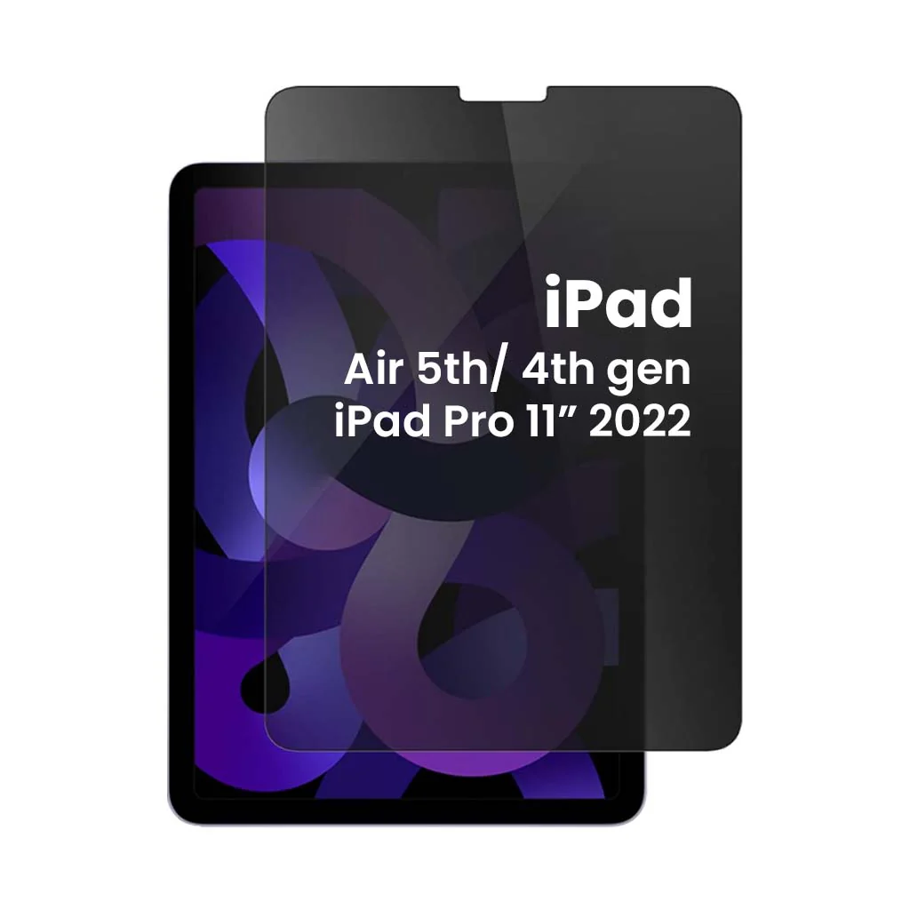 Anti Spy Privacy Tempered Glass Screen Protector for iPad Air 5th/4th & iPad Pro 11