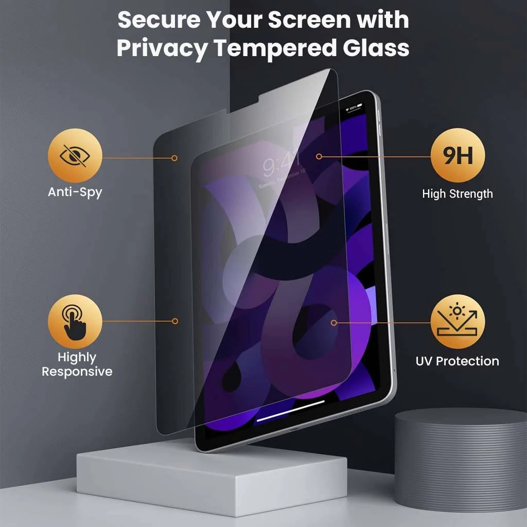 Anti Spy Privacy Tempered Glass Screen Protector for iPad Air 5th/4th & iPad Pro 11 - Image 5