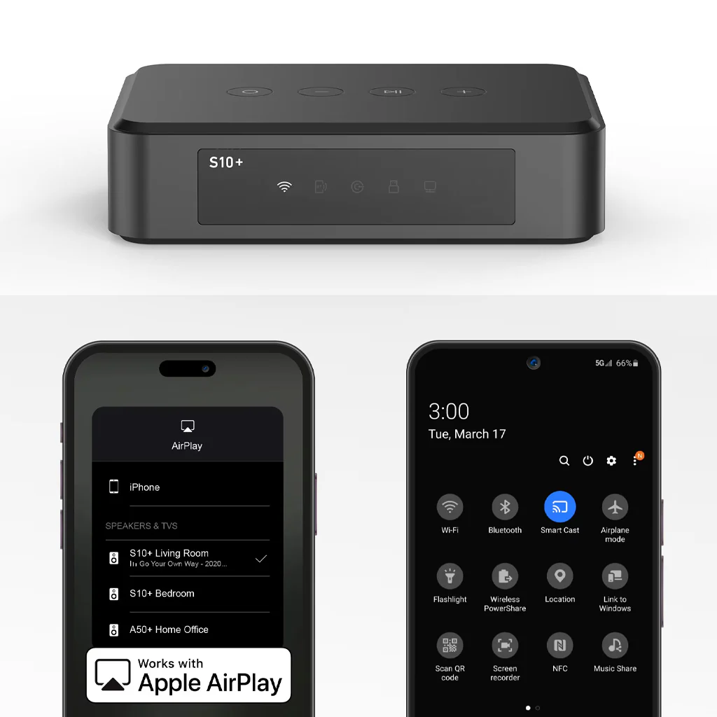 ARYLIC S10+ Wireless Music Streamer with AirPlay, Multiroom Stereo - Image 5