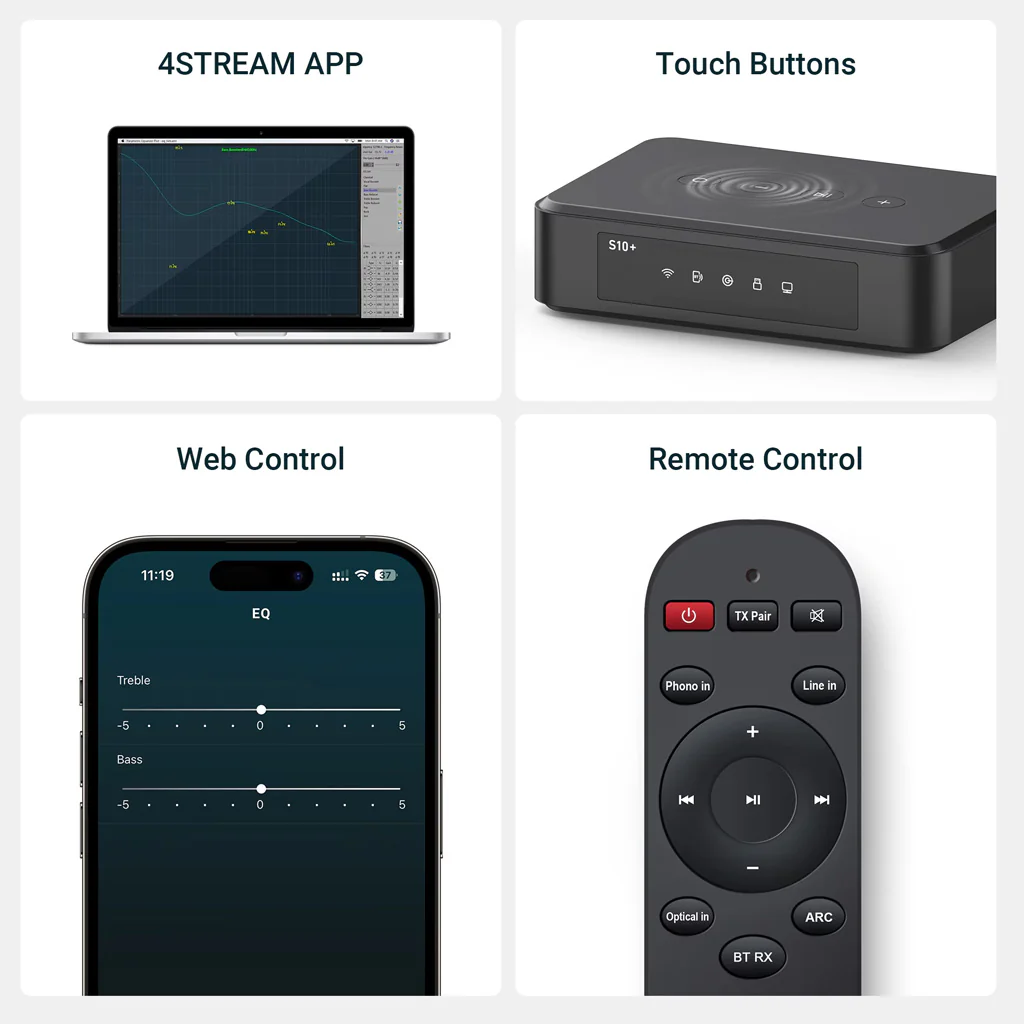 ARYLIC S10+ Wireless Music Streamer with AirPlay, Multiroom Stereo - Image 6