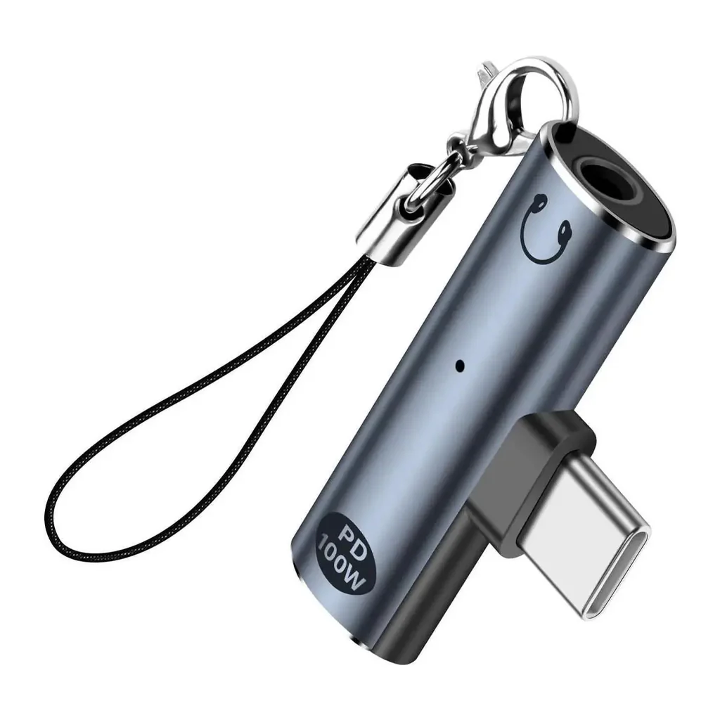 AUDIOCULAR – A14X 100W 2-In-1 Type C to Type-C/3.5mm Audio Adapter