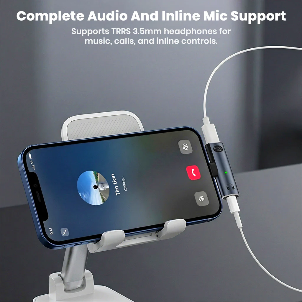 AUDIOCULAR – A14X 100W 2-In-1 Type C to Type-C/3.5mm Audio Adapter - Image 7