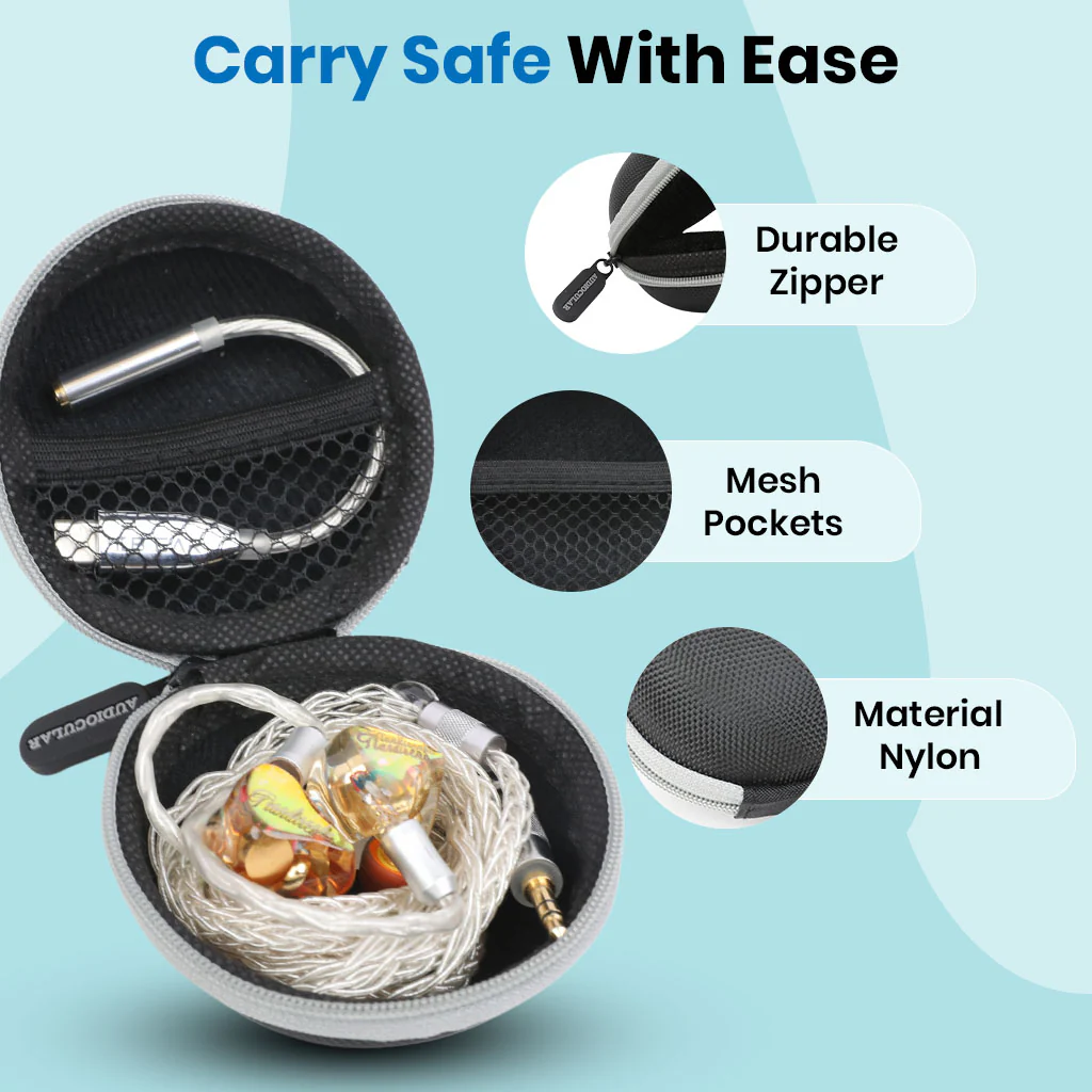 AUDIOCULAR AC35 Earphone Case Hard-shell Pouch Cover for IEM - Image 3