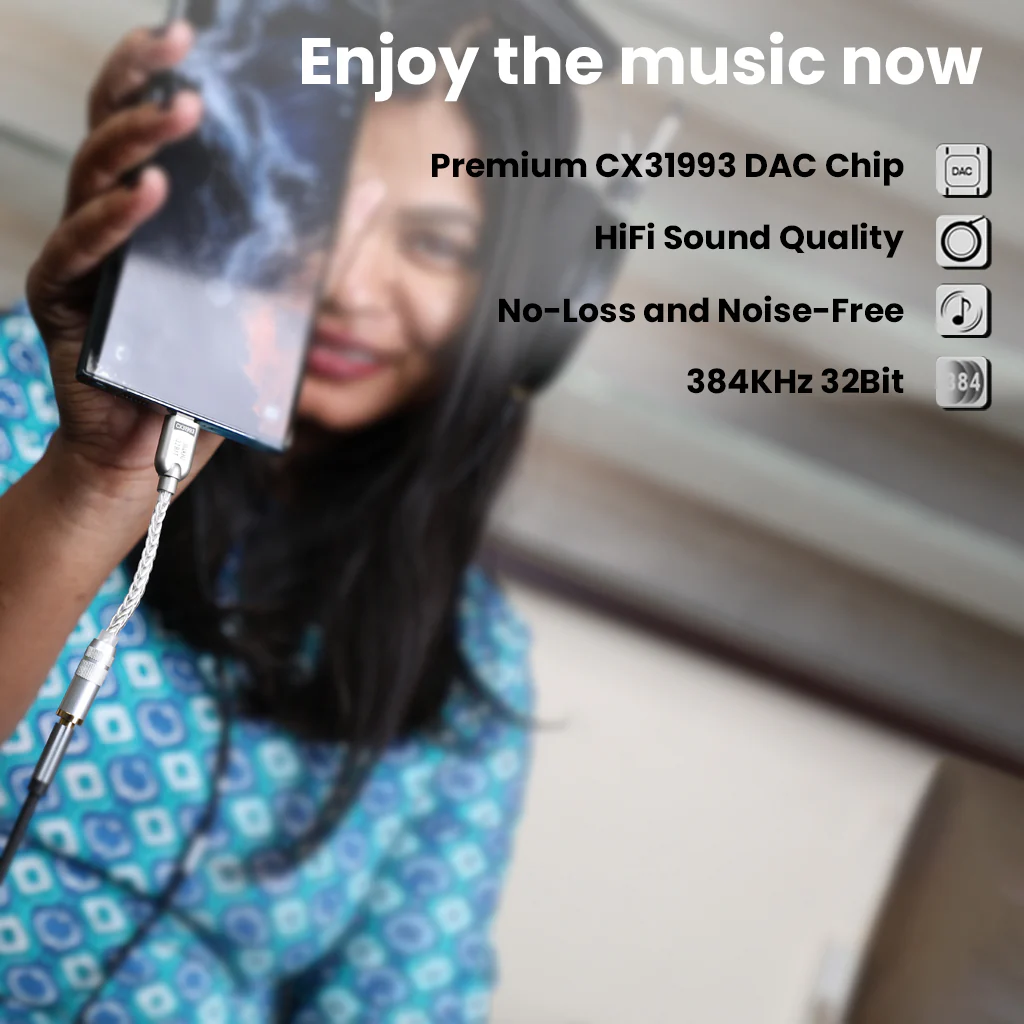 AUDIOCULAR D10 CX31993 Type C to 3.5mm Portable DAC Dongle - Image 10