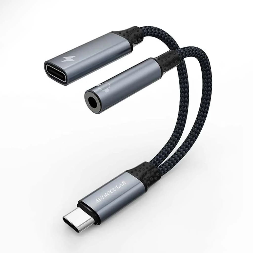 AUDIOCULAR - D12 PD 2 in 1 USB C to 3.5mm Portable DAC Dongle