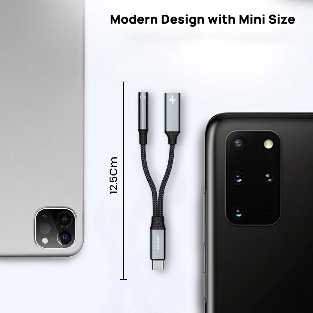 AUDIOCULAR - D12 PD 2 in 1 USB C to 3.5mm Portable DAC Dongle - Image 7