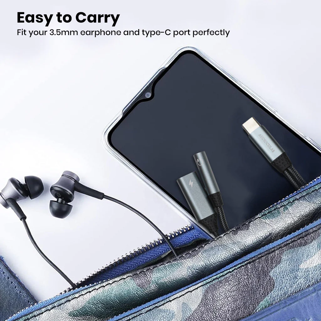 AUDIOCULAR - D12 PD 2 in 1 USB C to 3.5mm Portable DAC Dongle - Image 9