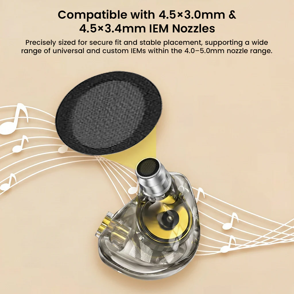 AUDIOCULAR - IEM Nozzle Filters Paper Acoustic Mesh (White / Black) - Image 7