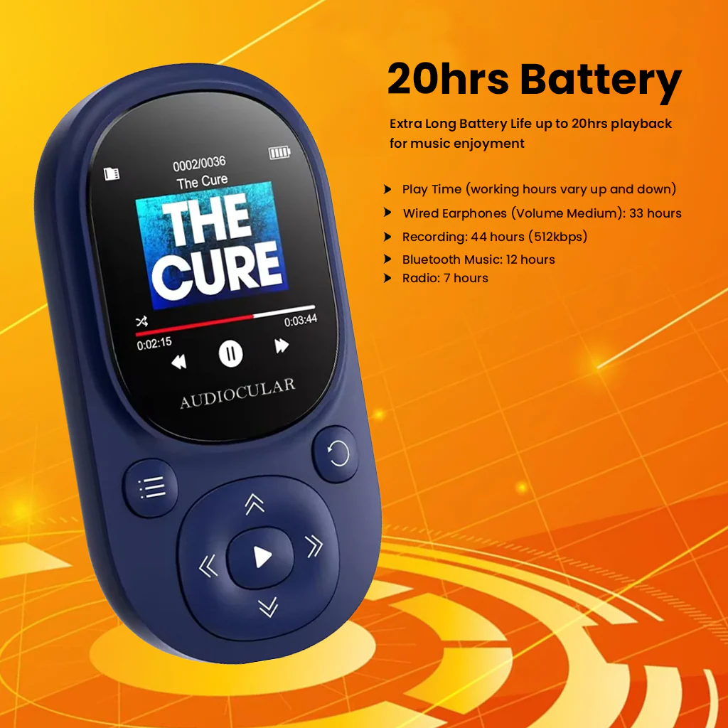 AUDIOCULAR - M11 Portable Mp3 Player with Clip Design - Image 16