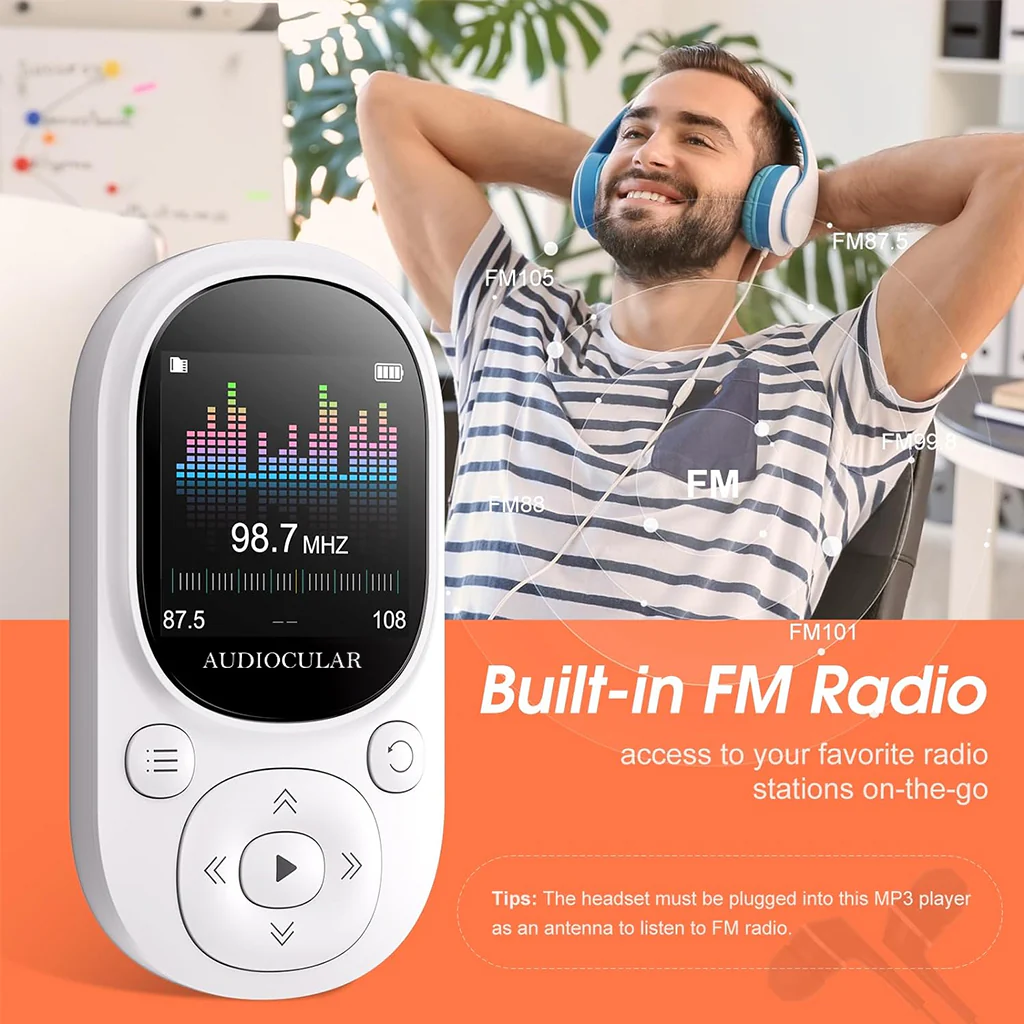 AUDIOCULAR - M11 Portable Mp3 Player with Clip Design - Image 27