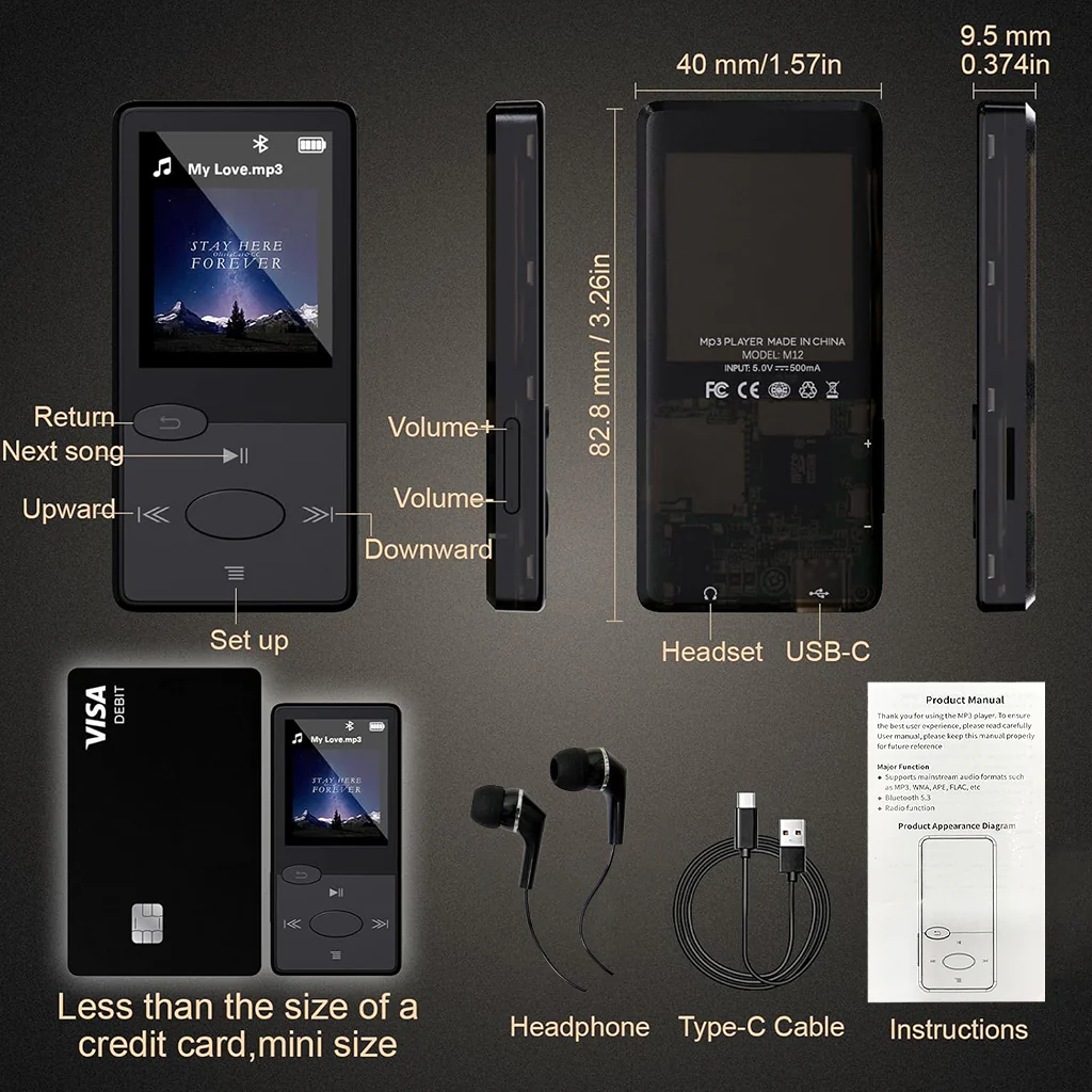 AUDIOCULAR – M12 MP3 Music Player - Image 2