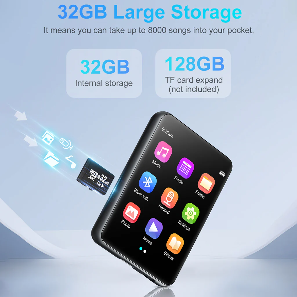 AUDIOCULAR M31 Portable Mp3 Music Player with Bluetooth - Image 4