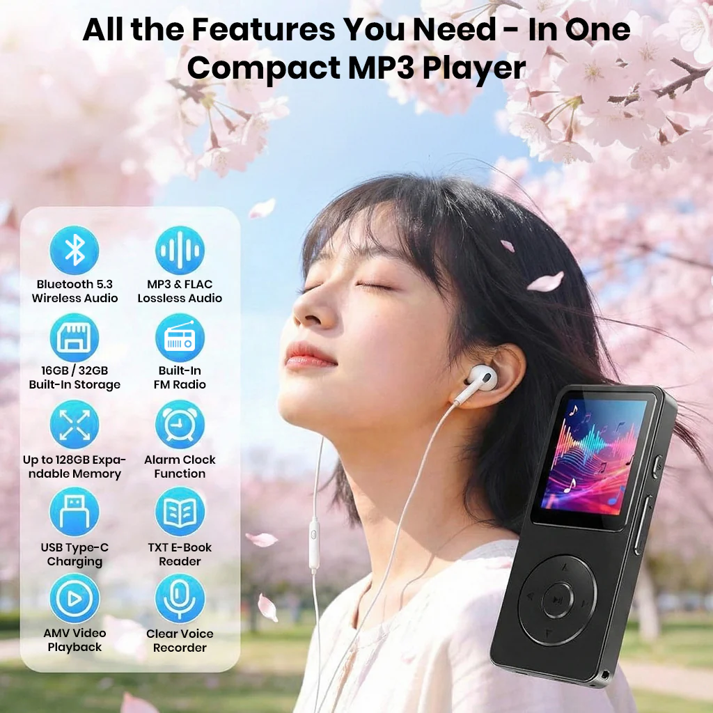 AUDIOCULAR - M61 Portable Bluetooth Mp3 Music Player - Image 8
