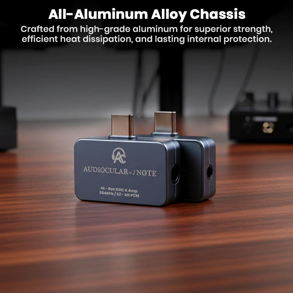 AUDIOCULAR - NOTE Hi-Res Portable DAC & Amp with KT02H20 DAC + OPA97220 AMP Chipset - Image 3
