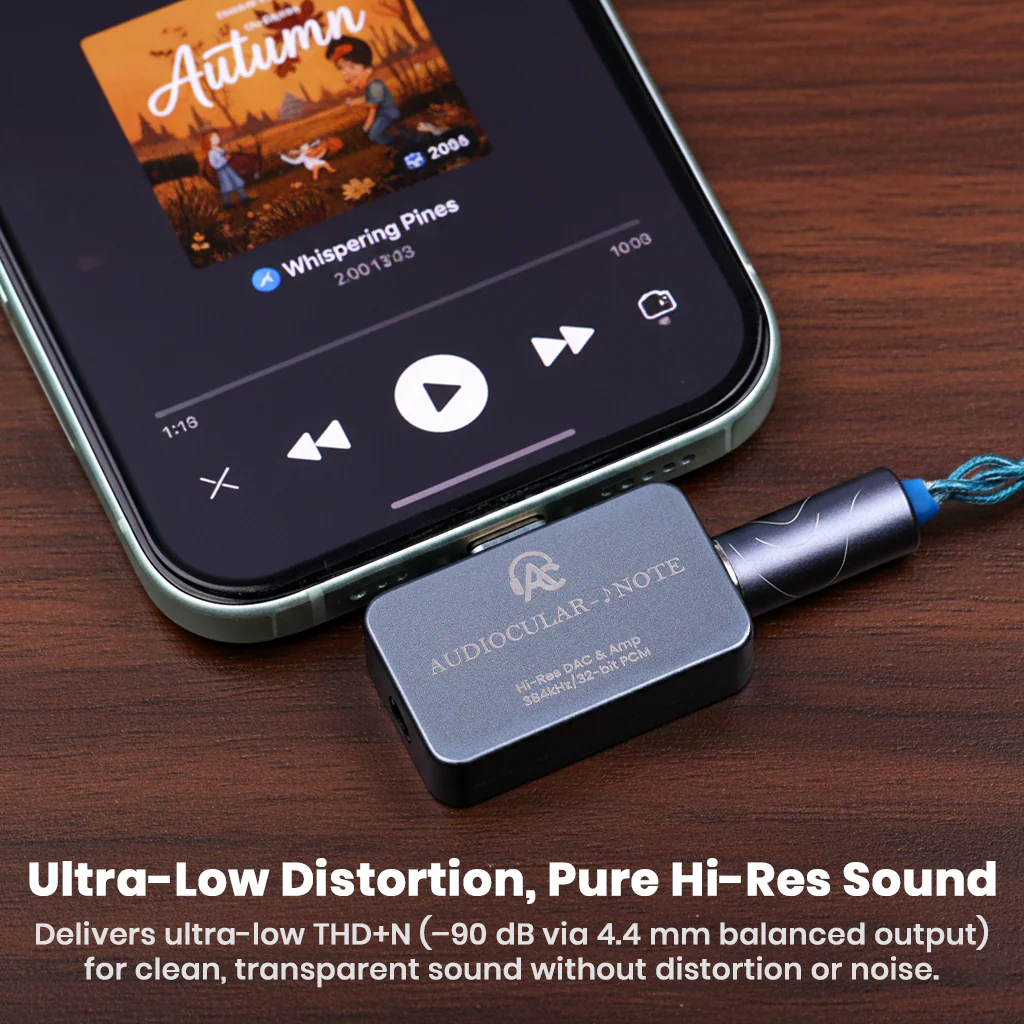 AUDIOCULAR - NOTE Hi-Res Portable DAC & Amp with KT02H20 DAC + OPA97220 AMP Chipset - Image 5