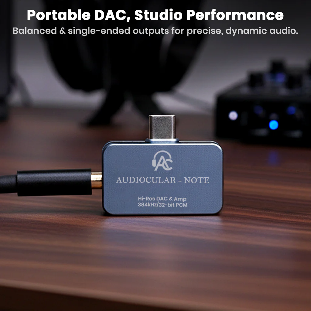 AUDIOCULAR - NOTE Hi-Res Portable DAC & Amp with KT02H20 DAC + OPA97220 AMP Chipset - Image 7