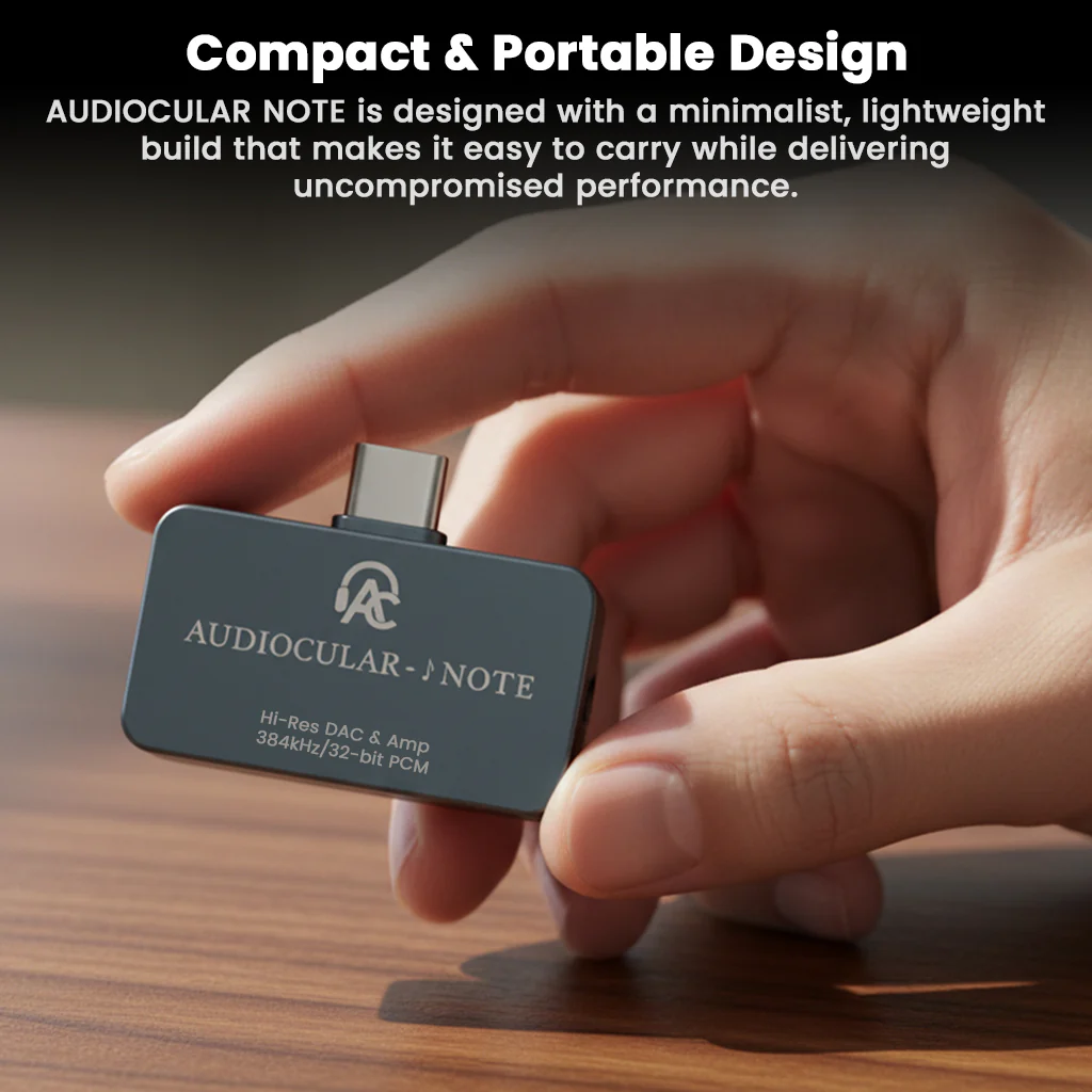 AUDIOCULAR - NOTE Hi-Res Portable DAC & Amp with KT02H20 DAC + OPA97220 AMP Chipset - Image 8