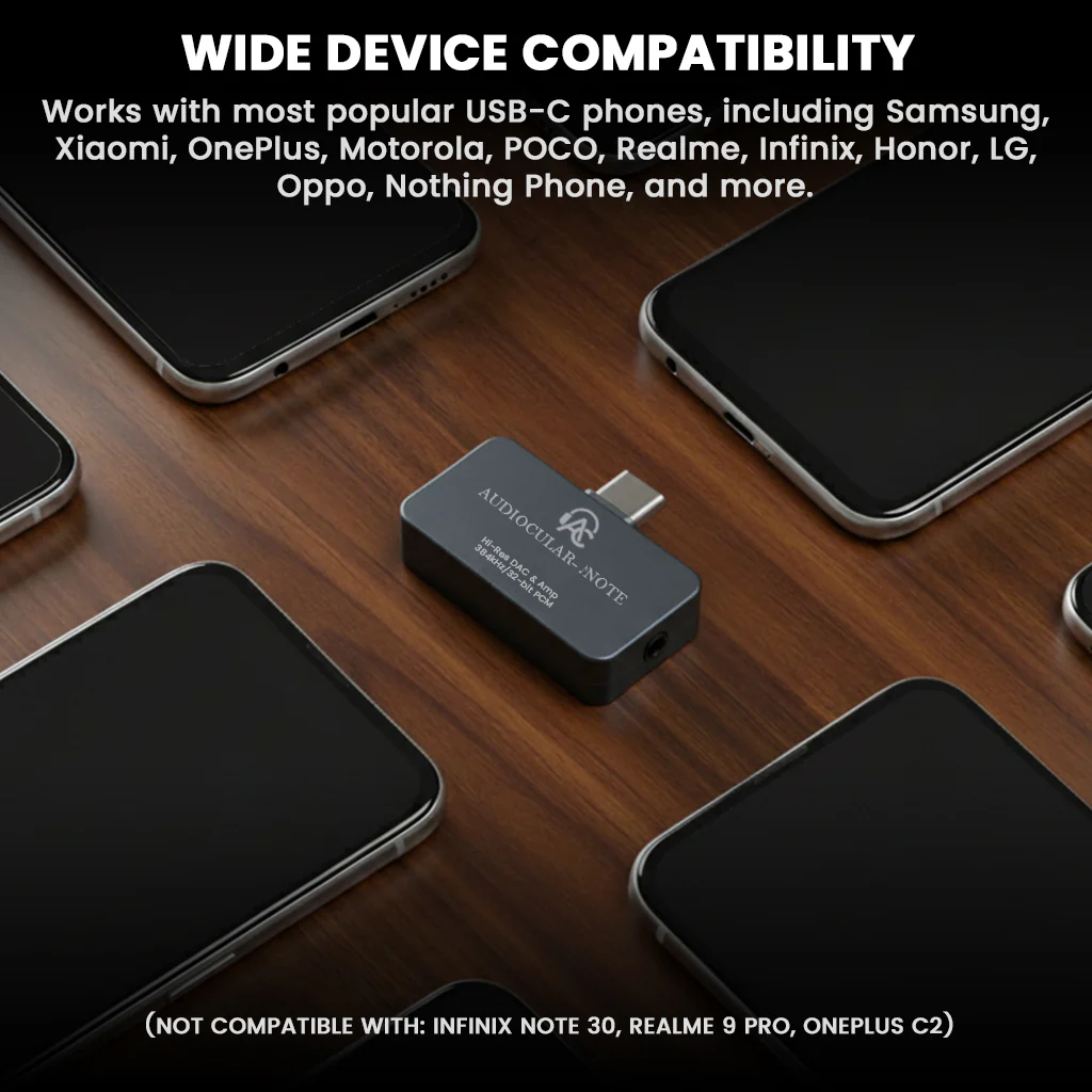 AUDIOCULAR - NOTE Hi-Res Portable DAC & Amp with KT02H20 DAC + OPA97220 AMP Chipset - Image 9