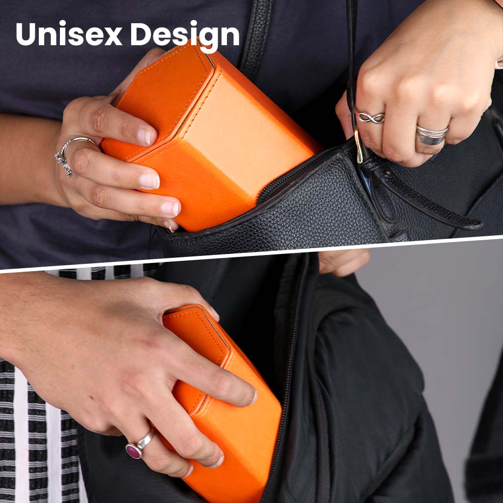 TECPHILE-  RESO Watch Box Holder Organizer Case with 3 Slot - Image 10