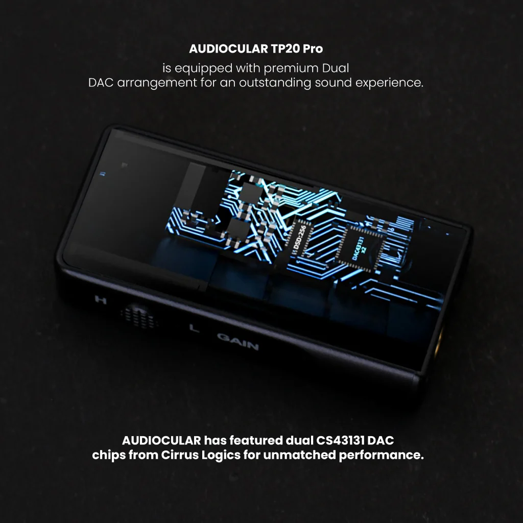 AUDIOCULAR - TP20 Pro Dual CS43131 Portable DAC & Amp - Image 6