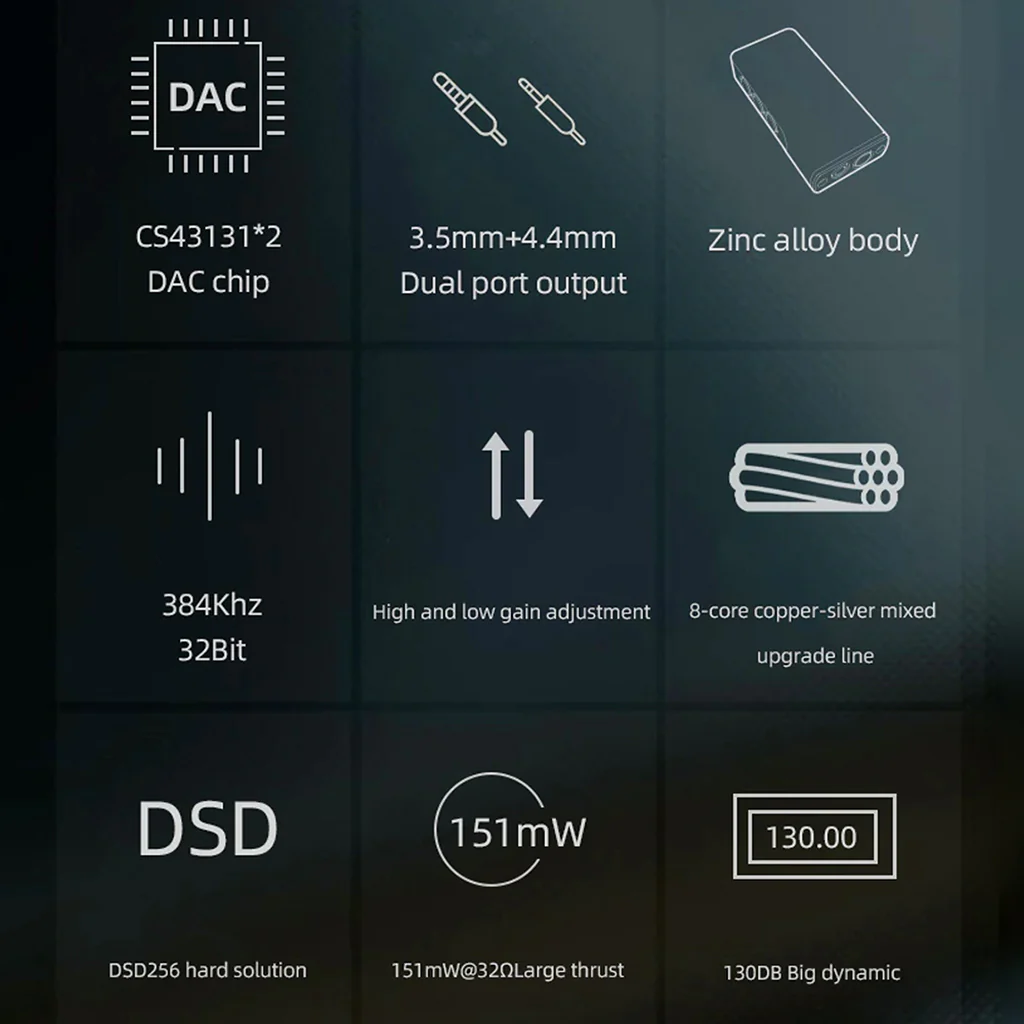 AUDIOCULAR - TP20 Pro Dual CS43131 Portable DAC & Amp - Image 7