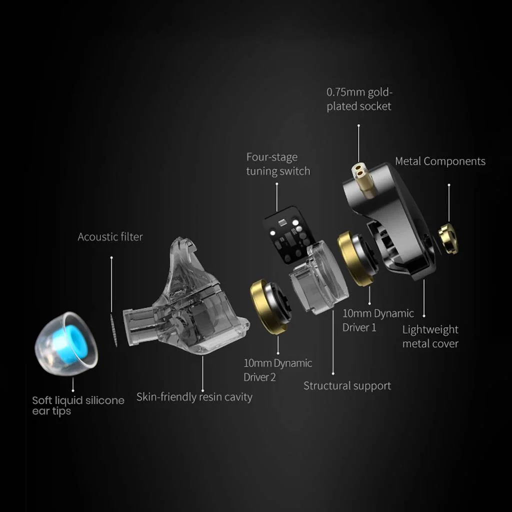 AUDIOCULAR x KZ Castor Pro x  10mm Dual Dynamic Driver IEM - Image 9