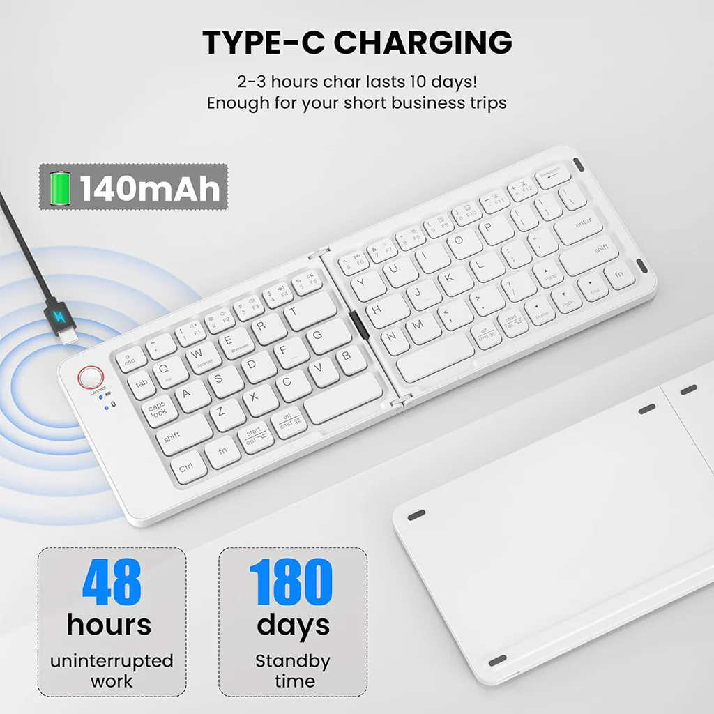 B023 Portable Wireless Multi-Device Foldable Keyboard - Image 10