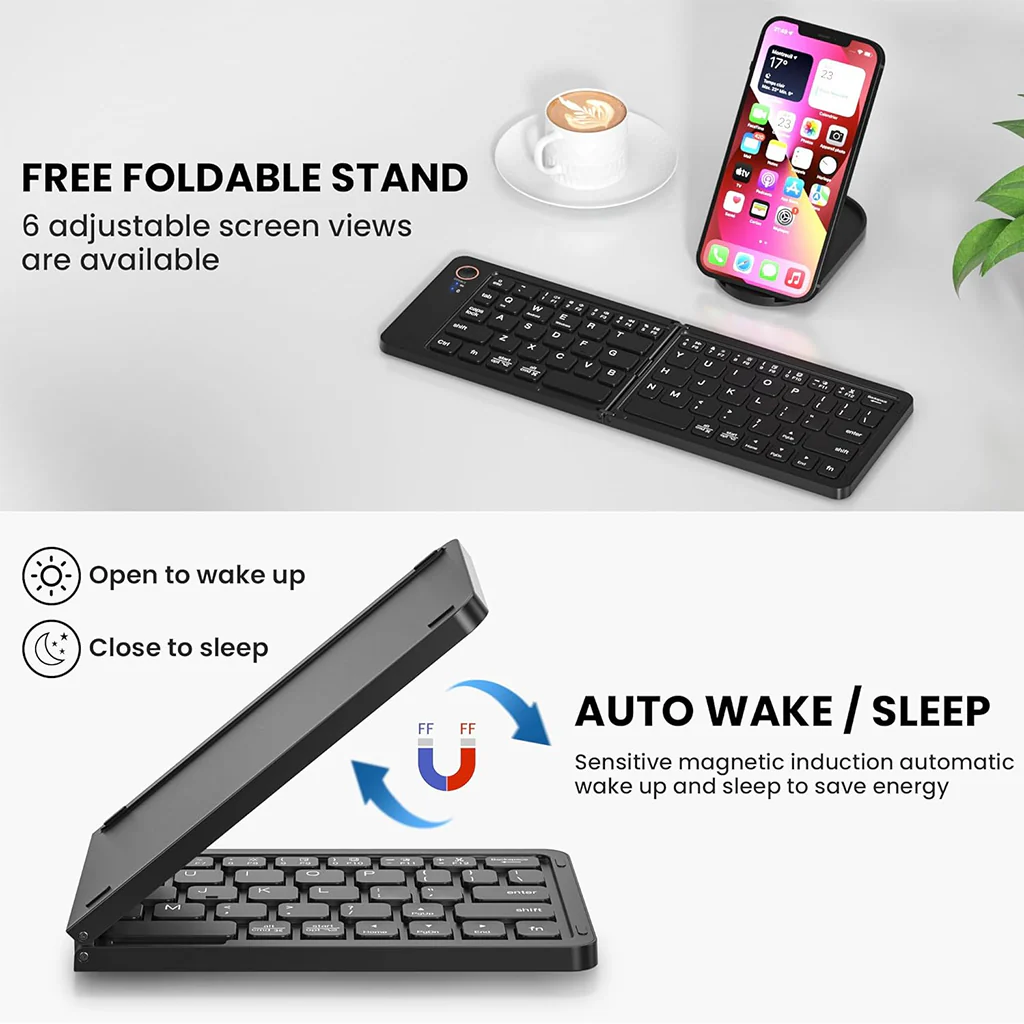 B023 Portable Wireless Multi-Device Foldable Keyboard - Image 2