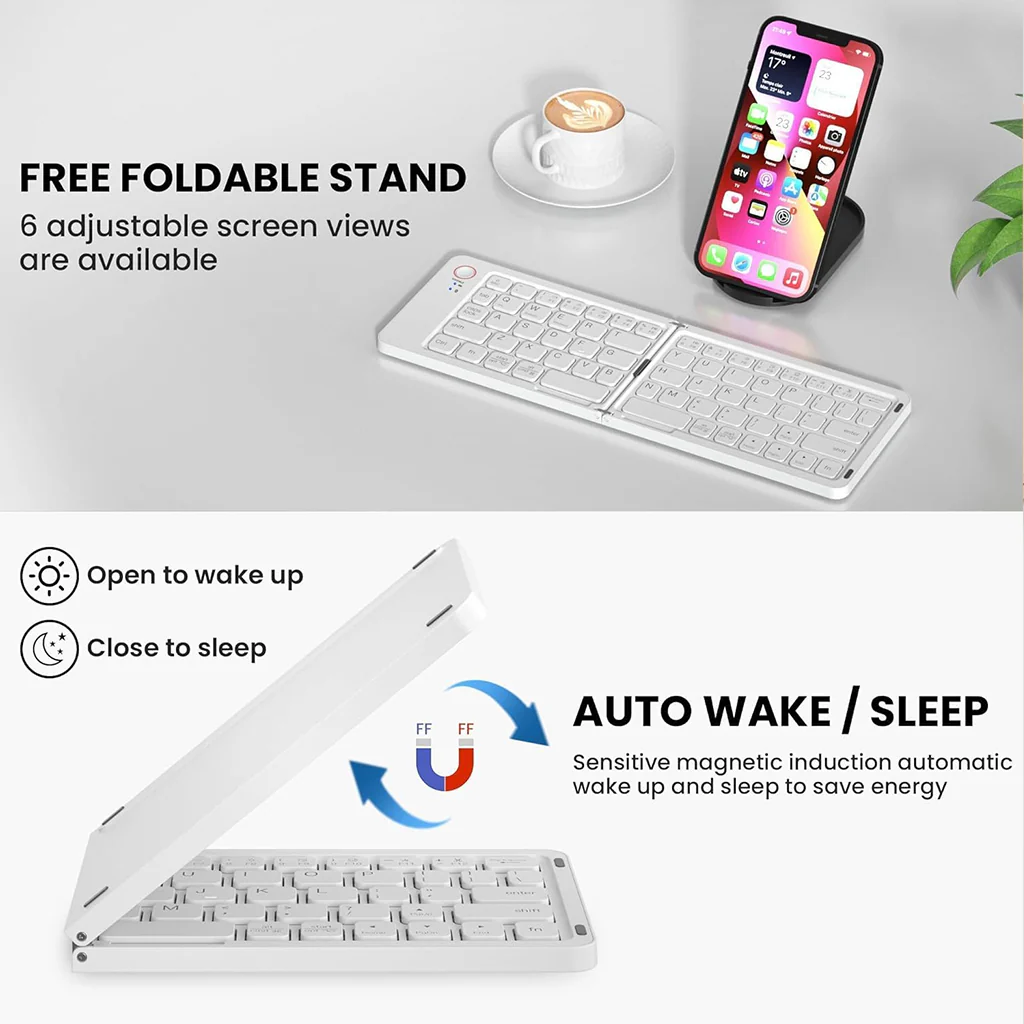 B023 Portable Wireless Multi-Device Foldable Keyboard - Image 8