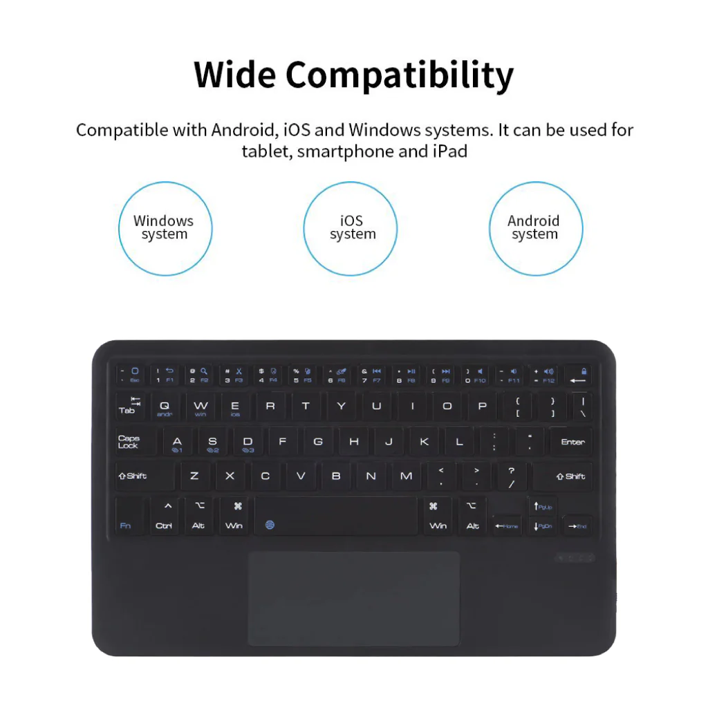 TECPHILE - B102 Wireless Keyboard with Touchpad - Image 10