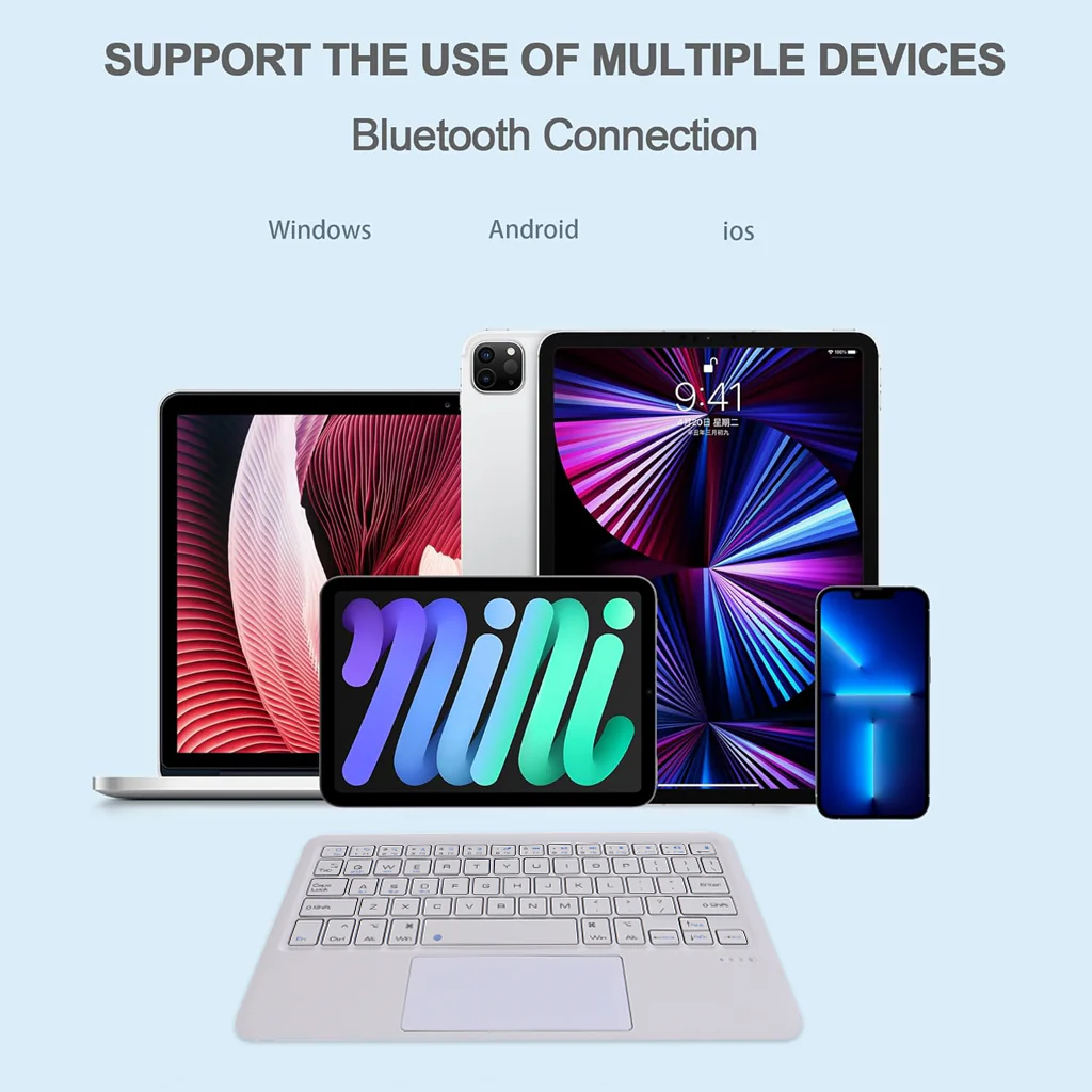 TECPHILE - B102 Wireless Keyboard with Touchpad - Image 2
