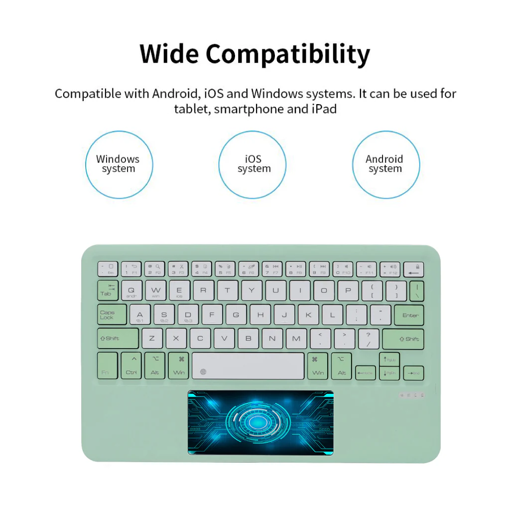TECPHILE - B102 Wireless Keyboard with Touchpad - Image 29
