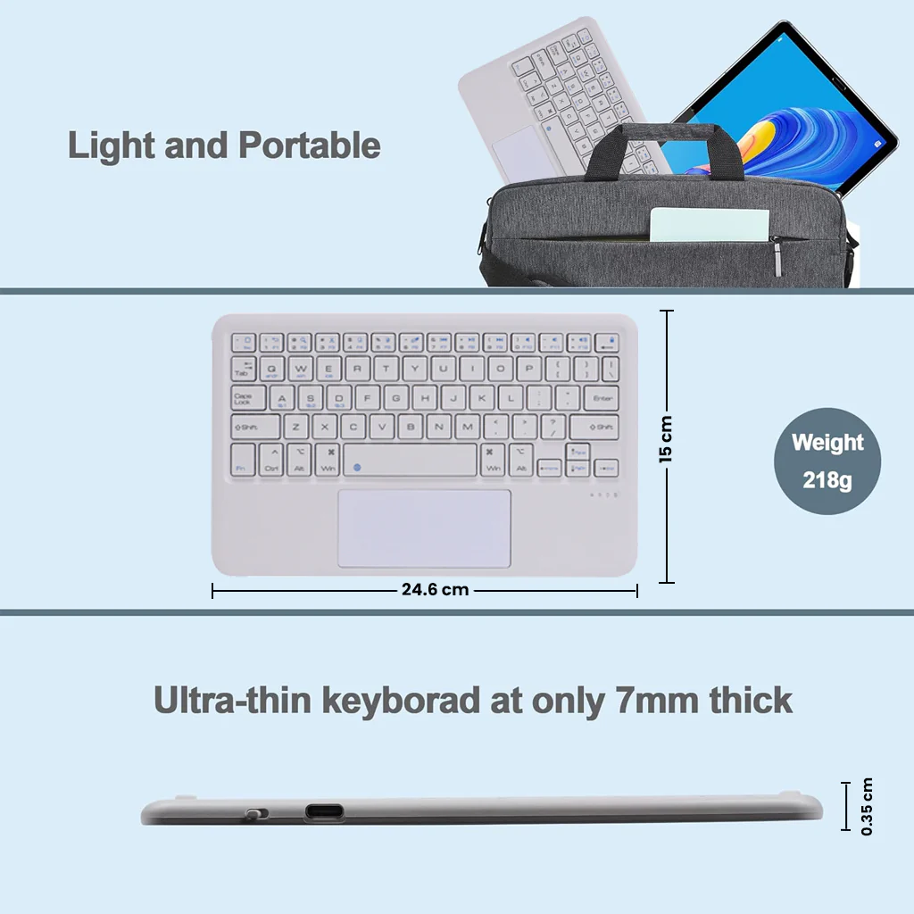 TECPHILE - B102 Wireless Keyboard with Touchpad - Image 3