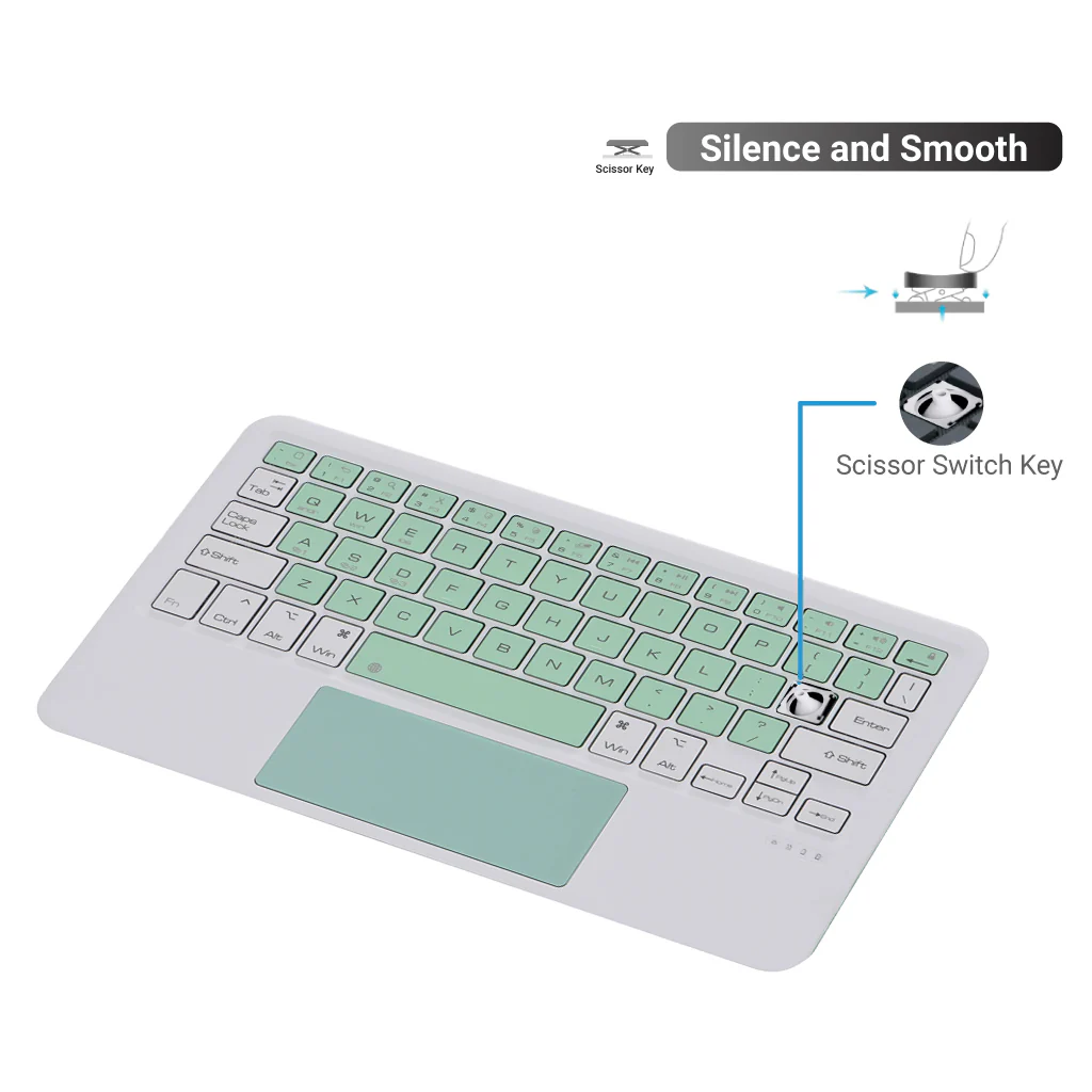 TECPHILE - B102 Wireless Keyboard with Touchpad - Image 36