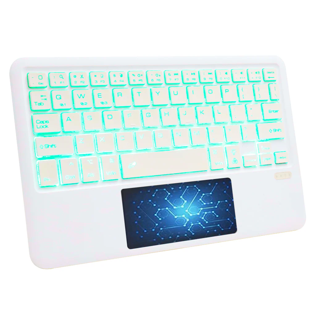 B102D Bluetooth Wireless Keyboard with Multi-Touch Trackpad, 7 Color Backlit - Image 14