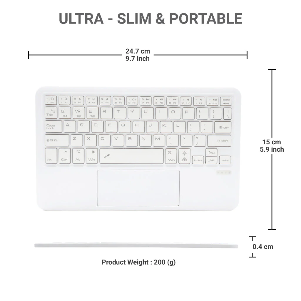 B102D Bluetooth Wireless Keyboard with Multi-Touch Trackpad, 7 Color Backlit - Image 19