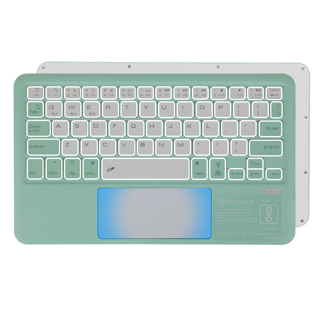 B102D Bluetooth Wireless Keyboard with Multi-Touch Trackpad, 7 Color Backlit - Image 22