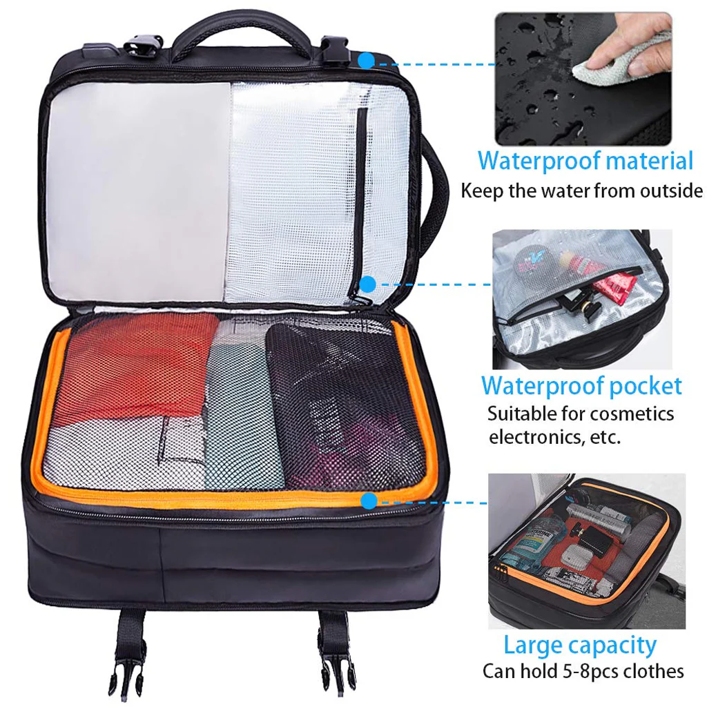 BANGE - 1908 35L Smart Travel Backpack with USB Port Fit for 17.3 - Image 4
