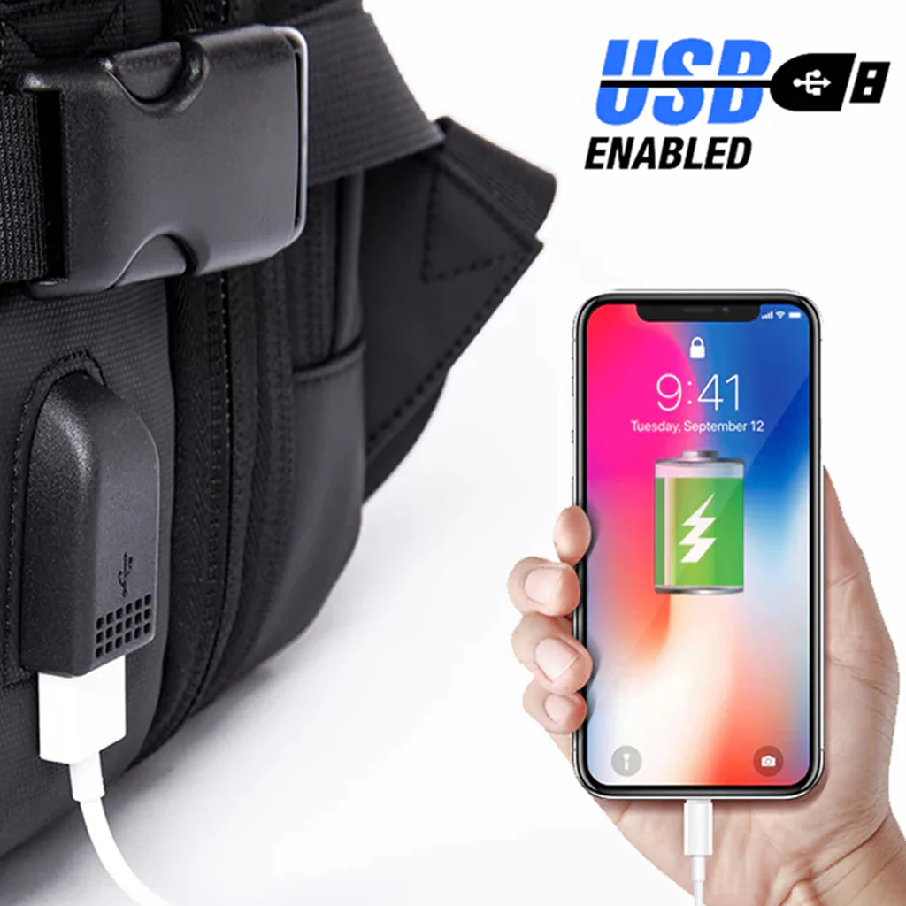 BANGE - 1908 35L Smart Travel Backpack with USB Port Fit for 17.3 - Image 9
