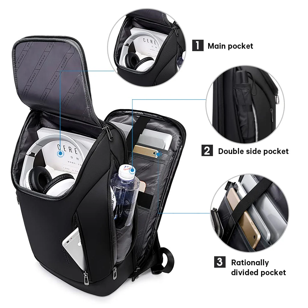 BANGE - 2517 23L Smart Travel Backpack with Charging Port - Image 2