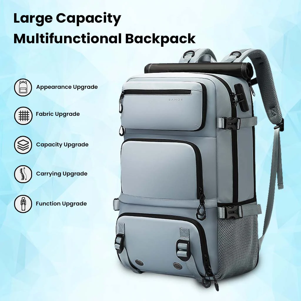 BANGE 1810 35L Large Capacity Bag Travelling Backpack with Detachable Sling Bag - Image 12