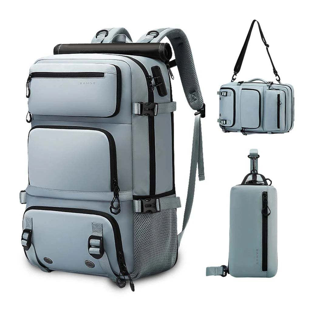 BANGE 1810 35L Large Capacity Bag Travelling Backpack with Detachable Sling Bag - Image 2