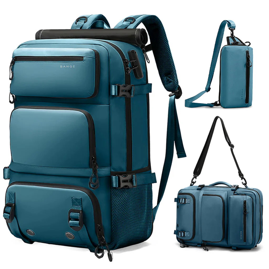 BANGE 1810 35L Large Capacity Bag Travelling Backpack with Detachable Sling Bag - Image 22
