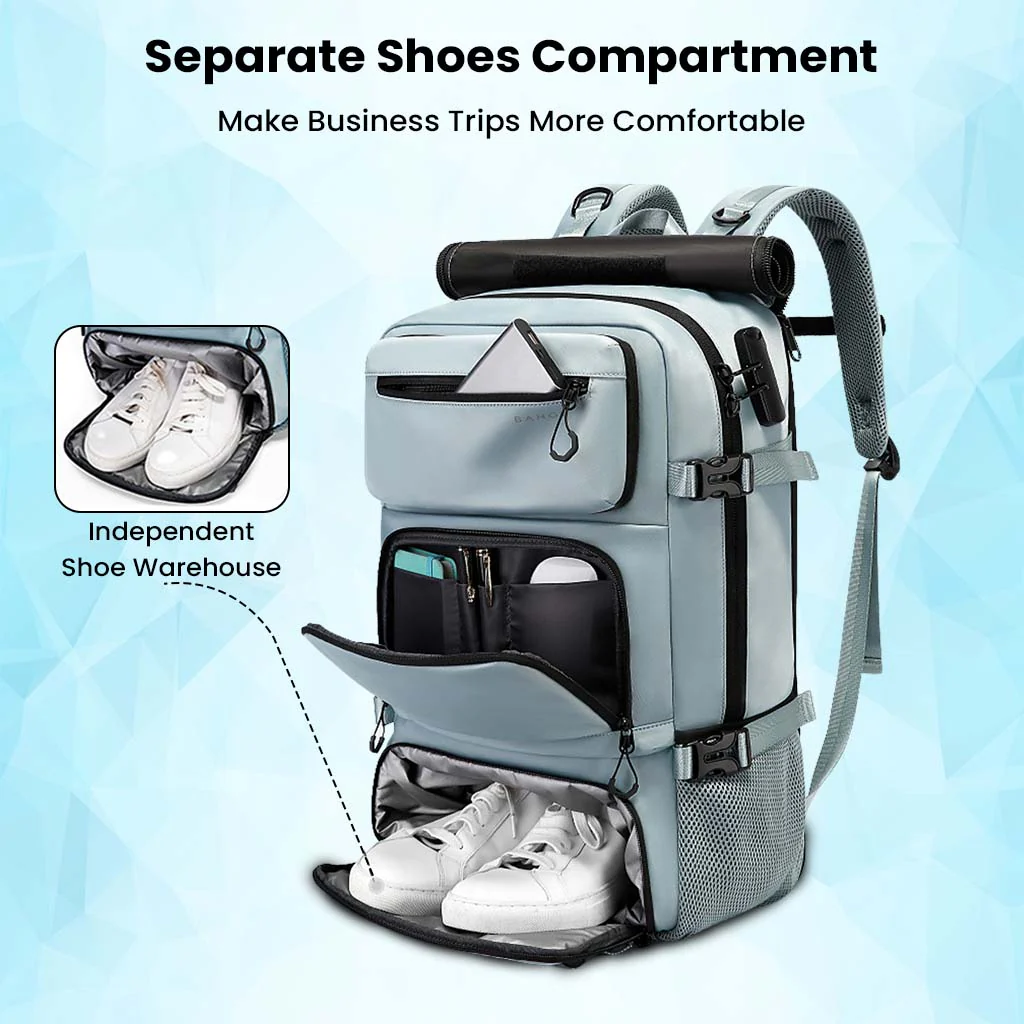 BANGE 1810 35L Large Capacity Bag Travelling Backpack with Detachable Sling Bag - Image 8