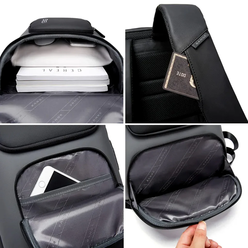 BANGE - 7216 Plus 35L Travel Backpack with Antitheft Lock & Charging Port - Image 11