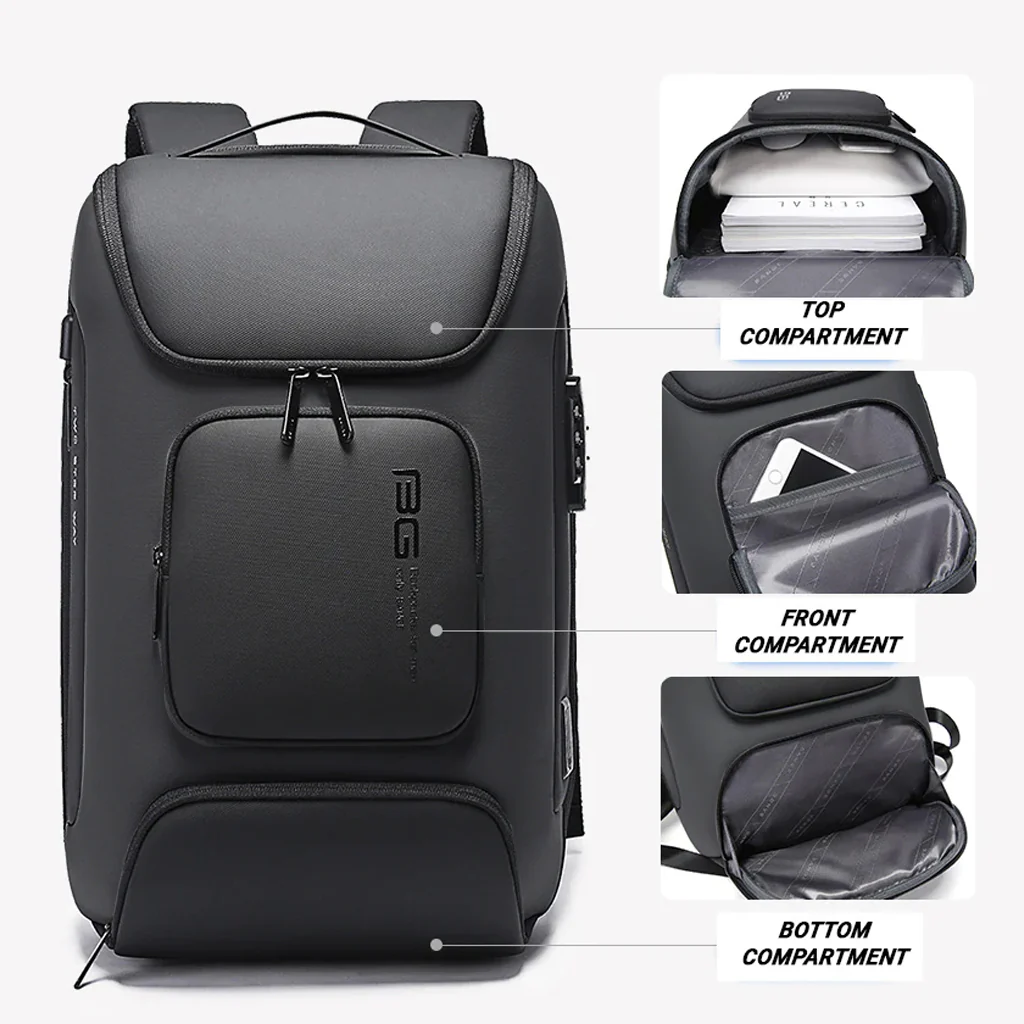 BANGE - 7216 Plus 35L Travel Backpack with Antitheft Lock & Charging Port - Image 5